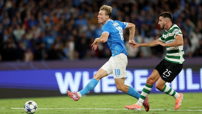 Napoli Vs Sporting CP: Hojlund dengan Dua Gol Membawa Kemenangan untuk Partenopei