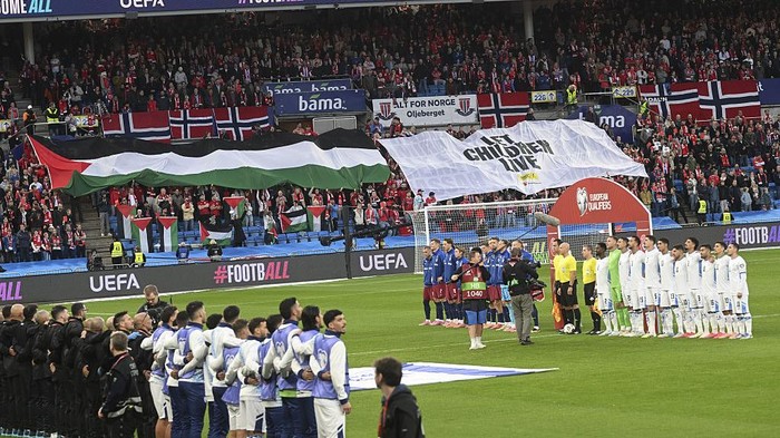 Haaland Obok-obok Israel, Bendera Palestina Terangkat di Skuat Norwegia!